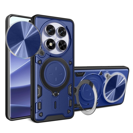 Husa pentru Xiaomi Redmi Note 14 Pro 5G / Poco X7, SKYDDAR INNOVATION, CamGuard Pro, Inel Magnetic, Protectie Camera, set cu sticker, Albastru