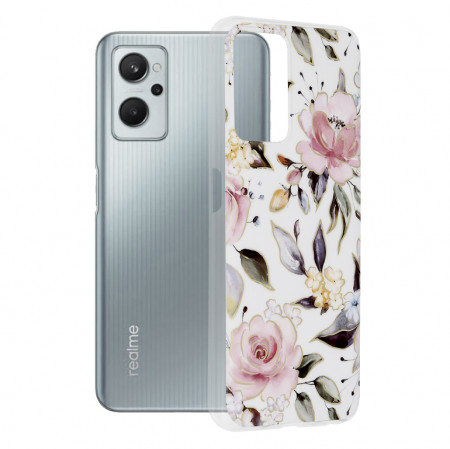 Husa Realme 9i / Oppo A76 / Oppo A96 Marble Series, Techsuit - Chloe White