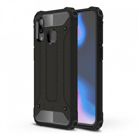 Husa Samsung Galaxy A40 din plastic dur, Techsuit Hybrid Armor - Negru