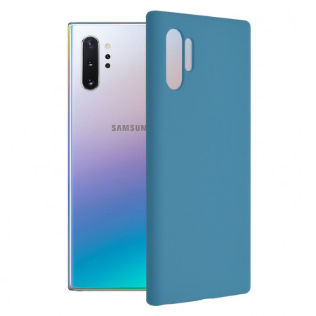 Husa Samsung Galaxy Note 10 Plus din silicon moale, Techsuit Soft Edge - Denim Blue
