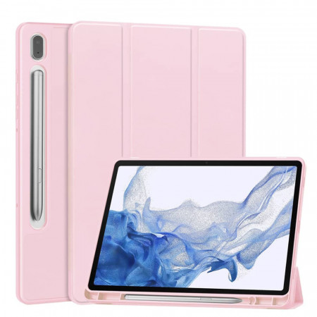 Husa tableta pentru Samsung Galaxy Tab S9 Ultra cu suport 2 Unghiuri și functie Sleep/Wake, SKDR OfficeMate - Roz