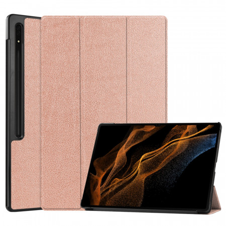 Husa tableta pentru Samsung Galaxy Tab S9 Ultra cu suport Multi-Unghi și functie Sleep/Wake , SKYDDAR FoldVision - Roz