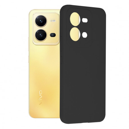 Husa Vivo X80 Lite din silicon moale, Techsuit Soft Edge - Negru