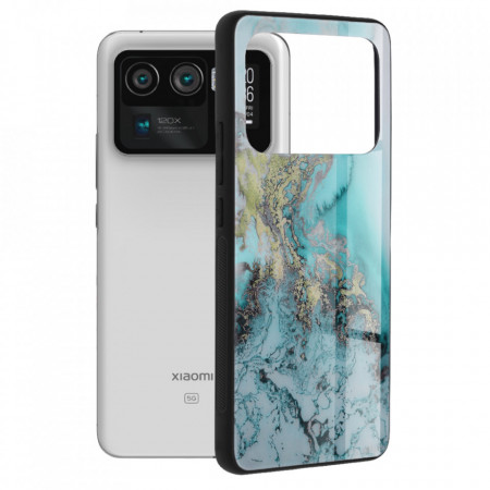 Husa Xiaomi Mi 11 Ultra cu sticla securizata, Techsuit Glaze - Blue Ocean