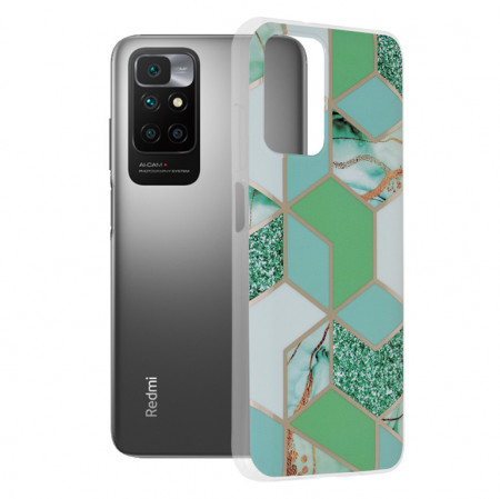 Husa Xiaomi Redmi 10 Marble Series, Techsuit - Green Hex