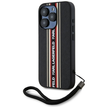 Huse pentru iPhone 15 Pro, Karl Lagerfeld, Saffiano Athleisure, Rosu