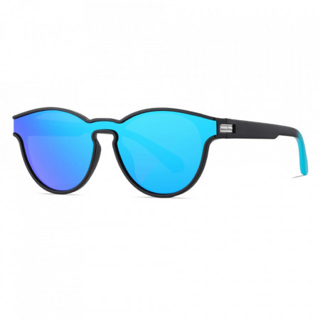 Ochelari de soare Unisex cu protectie UV (TR7545), Techsuit - Negru Mat / Albastru