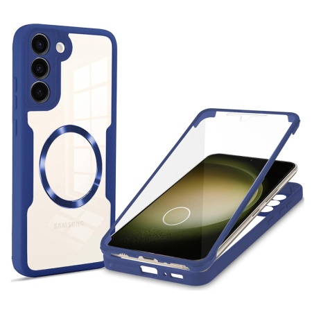 [Pachet 360°] Husa + Folie Samsung Galaxy S23 Plus, SKDR ColorShield 360° - Albastru