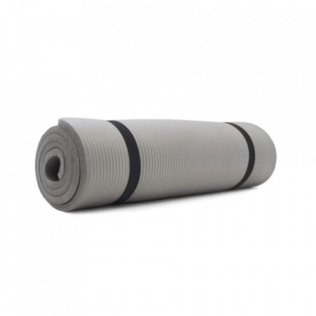 Saltea pentru fitness, yoga, gimnastica, aerobic, pilates, anti alunecare, Techsuit - Gri