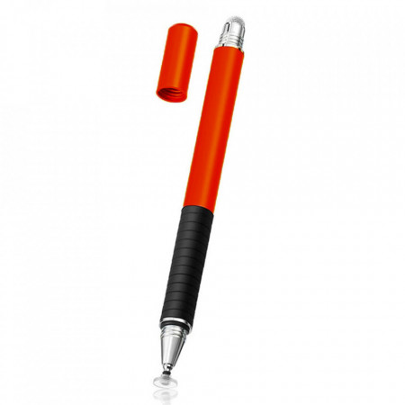 Stylus Pen pentru Android, iOS, Microsoft, aluminiu, Techsuit JC02 - Rosu