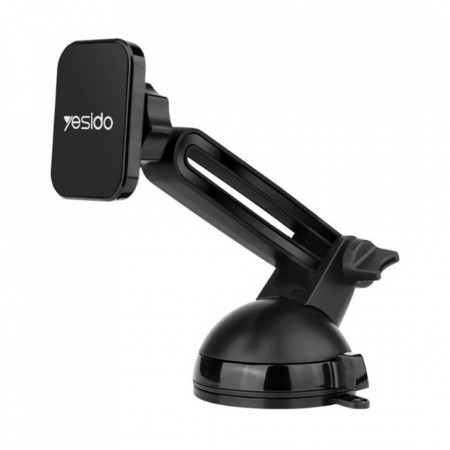 Suport Auto cu Prindere Magnetica si Brat Extensibil pentru Bord / Parbriz, Yesido C39 - Negru