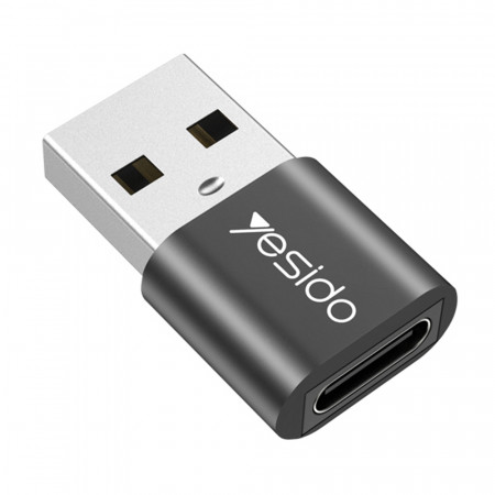 Adaptor OTG USB la Type-C 5Gbps, Yesido (GS09) - Negru