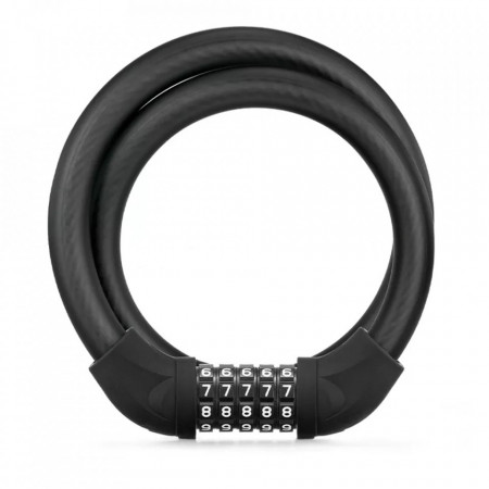 Antifurt bicicleta, cifru 5 numere, metalic, RockBros (RKS870-BK) - Negru