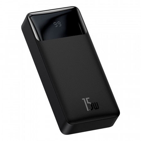Baterie externa 20000mAh, 2x USB, QC 3.0, 15W, Display Digital, Baseus - Negru