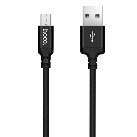 Cablu de date (X14 Double), USB-A la Type-C, 2A, 1.0m, HOCO - Negru