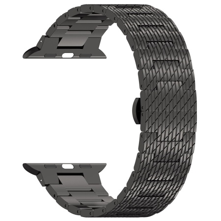 Curea Otel Inoxidabil pentru Apple Watch 1/2/3/4/5/6/7/8/9/SE/SE 2 (38/40/41mm), SKDR BandPro W052 - Negru