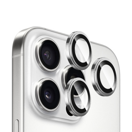 Folie Camera pentru iPhone 16 Pro / iPhone 16 Pro Max, Sapphire Crystal Original Lens Glass Blueo, Protectie camera telefon, Negru