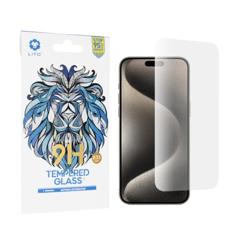 Folie de Sticla iPhone 15 Pro Max, Claritate Maxima, Lito, 2.5D Classic Glass 9H, Transparent