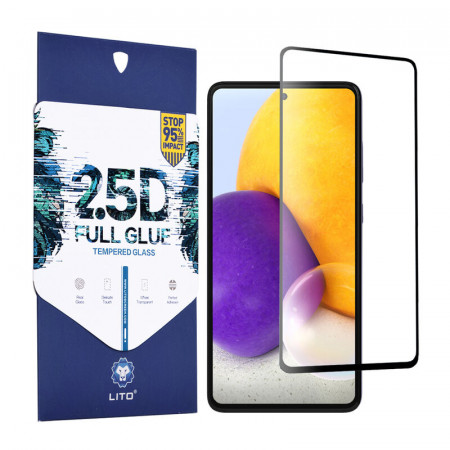 Folie de sticla Samsung Galaxy A72 5G, 2.5D FullGlue LITO - Negru