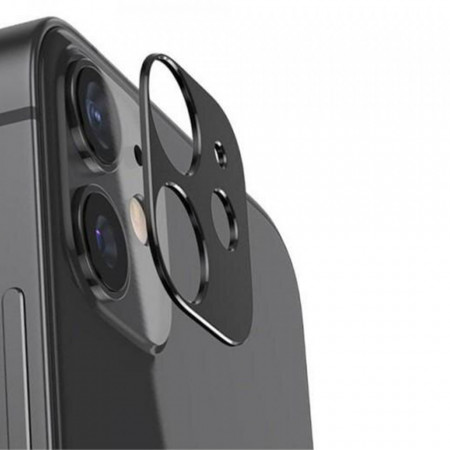 Folie iPhone 12, Metal Camera Glass, LITO - Negru