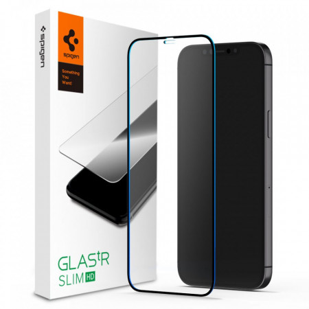 Folie sticla iPhone 12 / 12 Pro, Glas.TR Slim Spigen - Clear