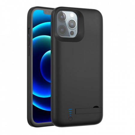 Husa cu Baterie iPhone 12 Pro Max / 13 Pro Max, 6000mAh, Techsuit Battery Pro - Negru