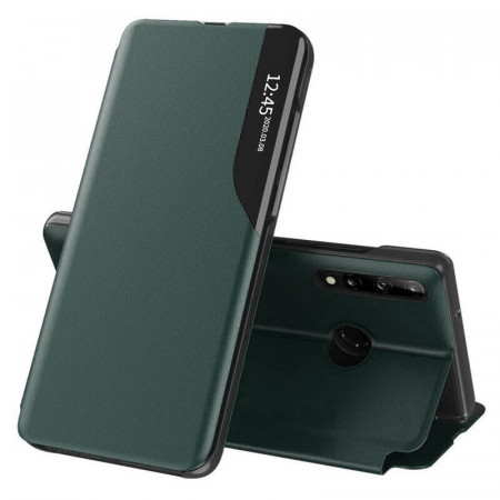 Husa Huawei P40 Lite E tip carte, Techsuit eFold - Dark Green