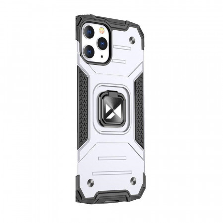 Husa iPhone 13 Mini, Functie magnetica, Wozinsky Ring Armor - Silver