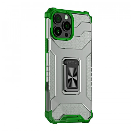 Husa iPhone 13 Pro, Crystal Ring - Green