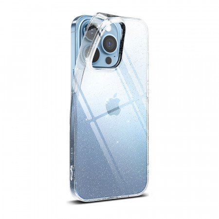 Husa iPhone 13 Pro, Ringke Air - Glitter Clear