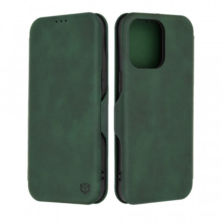 Husa iPhone 15 Pro Max tip carte magnetica, Techsuit Safe Wallet - Verde