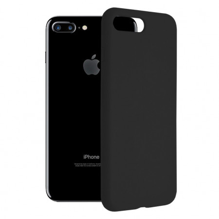Husa iPhone 7 Plus / 8 Plus din silicon moale, Techsuit Soft Edge - Negru