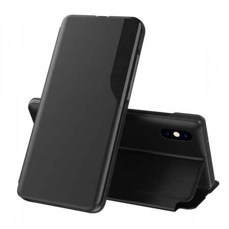 Husa iPhone XS Max tip carte, Techsuit eFold - Negru
