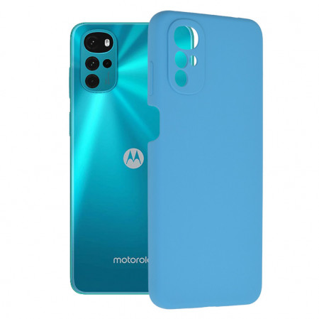 Husa Motorola Moto G22 din silicon moale, Techsuit Soft Edge - Denim Blue