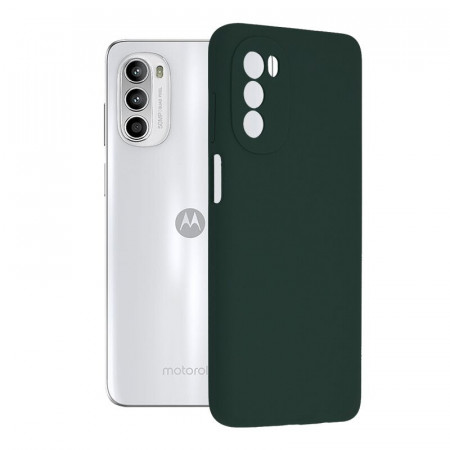 Husa Motorola Moto G52 din silicon moale, Techsuit Soft Edge - Verde inchis