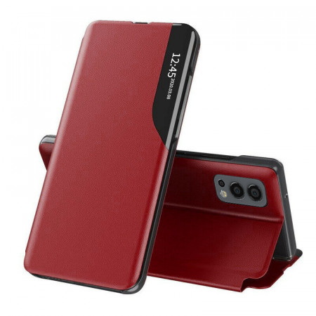 Husa Oneplus Nord 2 5G tip carte, Techsuit eFold - Rosu