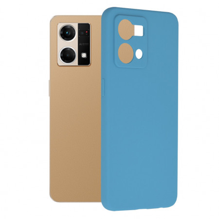 Husa OPPO Reno7 4G din silicon moale, Techsuit Soft Edge - Albastru