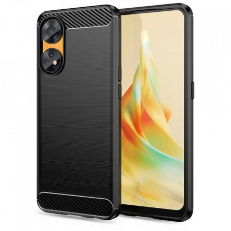 Husa Oppo Reno8 T, Techsuit Carbon Silicon - Negru