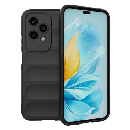 Husa pentru Honor 200 Lite, SKYDDAR INNOVATION, Magic Shield, din Silicon Mat, set cu sticker, Negru