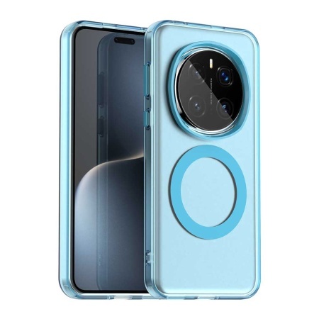 Husa pentru Honor Magic7 Pro, SKYDDAR INOVATION, CandyCase, Magsafe, set cu sticker, Albastru