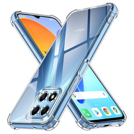 Husa pentru Honor X6 / X8 5G / 70 Lite , SKYDDAR INNOVATION, Shockproof Clear din Silicon Slim, Transparenta, set cu sticker