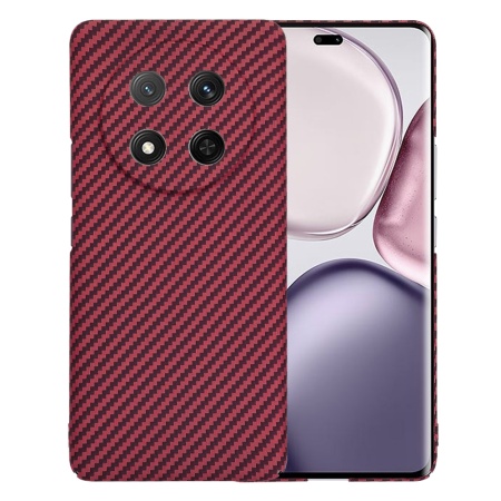 Husa pentru Honor X9c / Magic7 Lite, SKYDDAR INNOVATION, textura carbon, Carbonite FiberShell, Rosu, set cu sticker