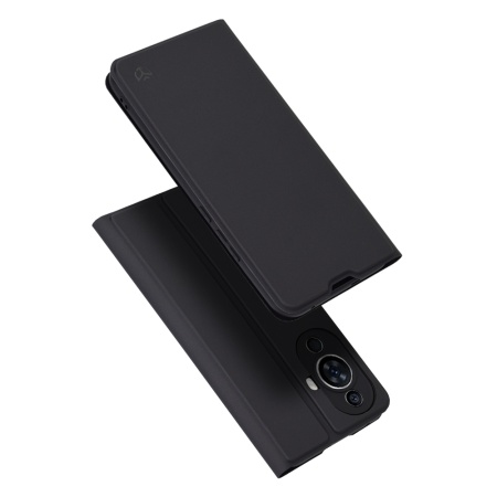 Husa pentru Huawei nova 11 / nova 12s, SKYDDAR INNOVATION, Magskin Book, tip Carte cu Portofel Interior, set cu sticker, Negru