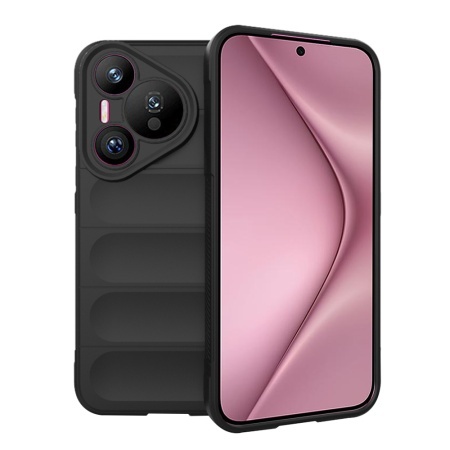 Husa pentru Huawei Pura 70, SKYDDAR INNOVATION, Magic Shield, din Silicon Mat, set cu sticker, Negru