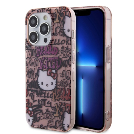 Husa pentru iPhone 13 Pro Max, Hardcase IML, Hello Kitty - Roz