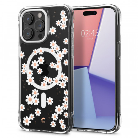 Husa pentru iPhone 15 Pro, Spigen Cyrill Cecile MagSafe - White Daisy
