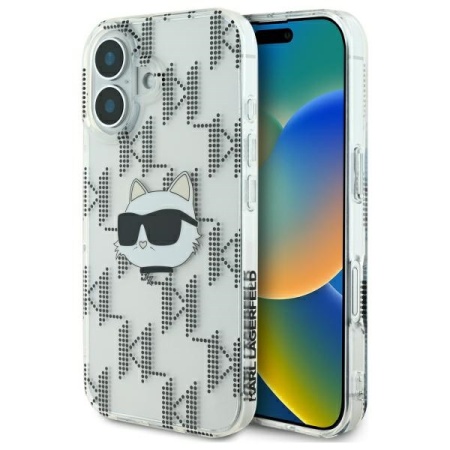 Husa pentru iPhone 16 IML Luxury, Karl Lagerfeld - Transparenta