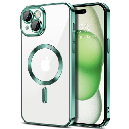 Husa pentru iPhone 16 Plus cu Magsafe integrat, SKYDDAR Luxury Shield - Verde deschis