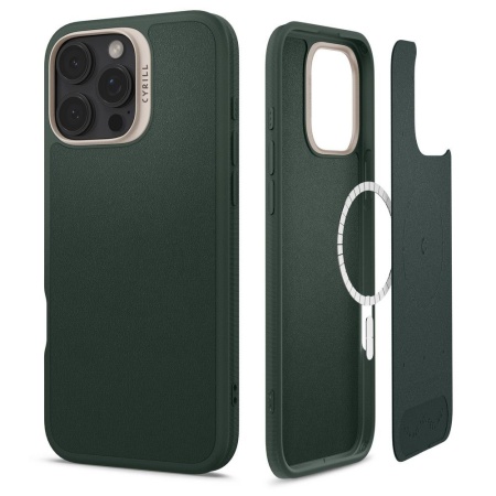 Husa pentru iPhone 16 Pro Max, Cyrill Kajuk MagSafe, Spigen - Verde