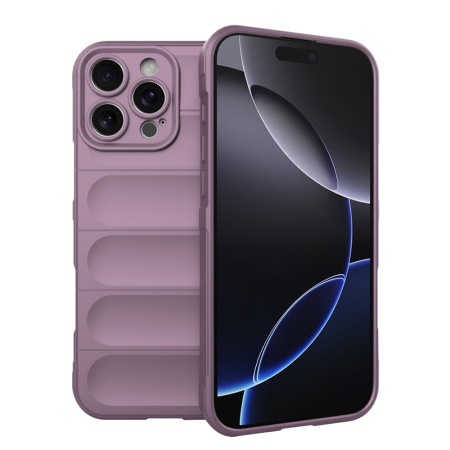 Husa pentru iPhone 16 Pro Max, SKYDDAR INNOVATION, Vogue, din Silicon Mat, Mov, set cu sticker